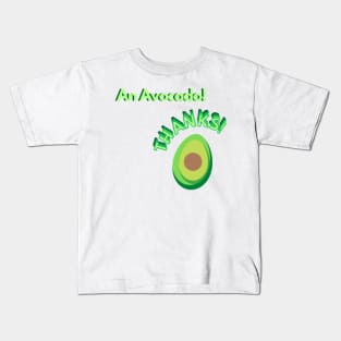 An avacado thanks Vine merch Kids T-Shirt